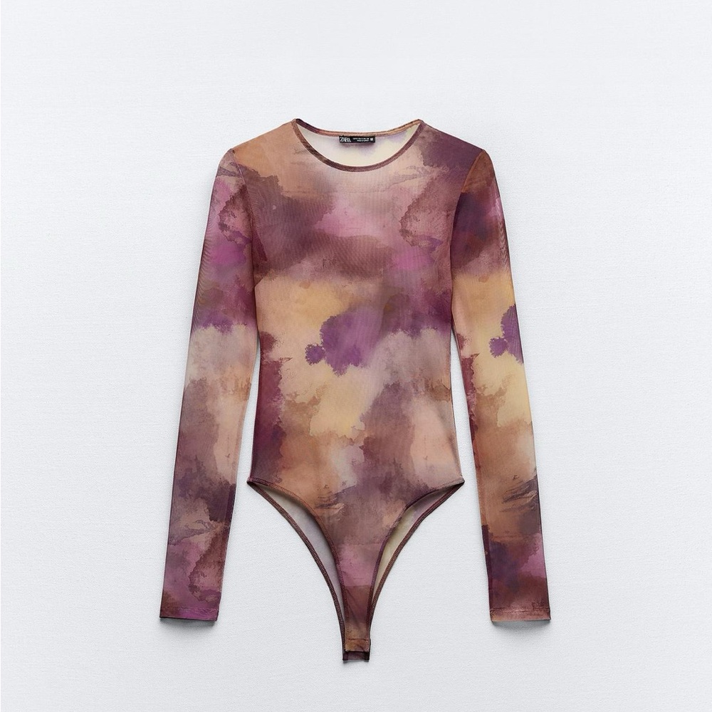 Zara Multicolor Long Sleeve Bodysuit